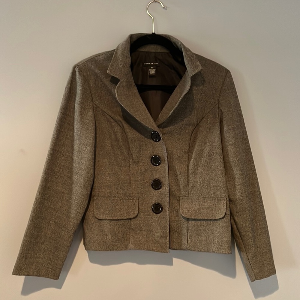 Like new gray Blazer,  size 10 petite